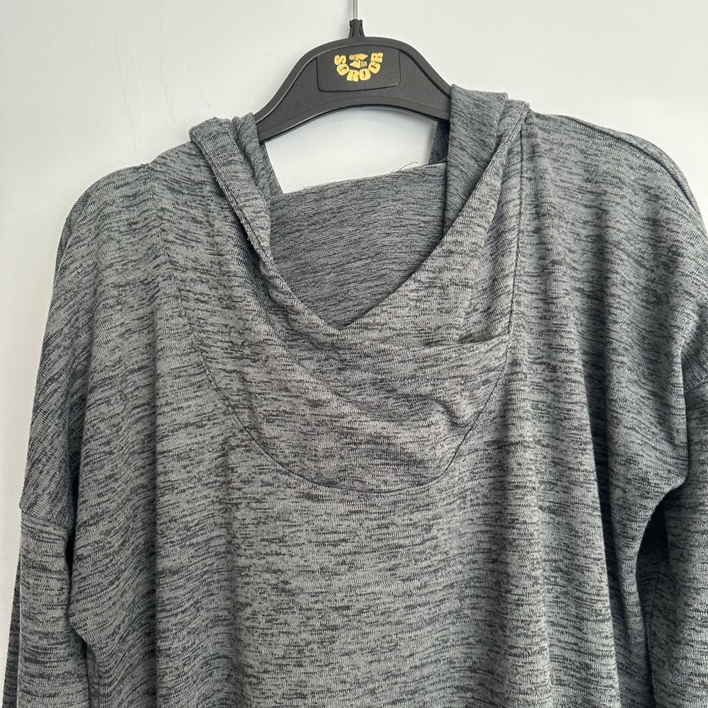 Athleta Womens Hoodie top Sz Small Grey Heather VGC - Picture 3 of 10
